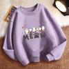 Autumn/Winter Children's Hooded Sweatshirt with Cute Cat Paw PatternCrew Neck, Printed Design, Christmas Gift for Boys and Girls