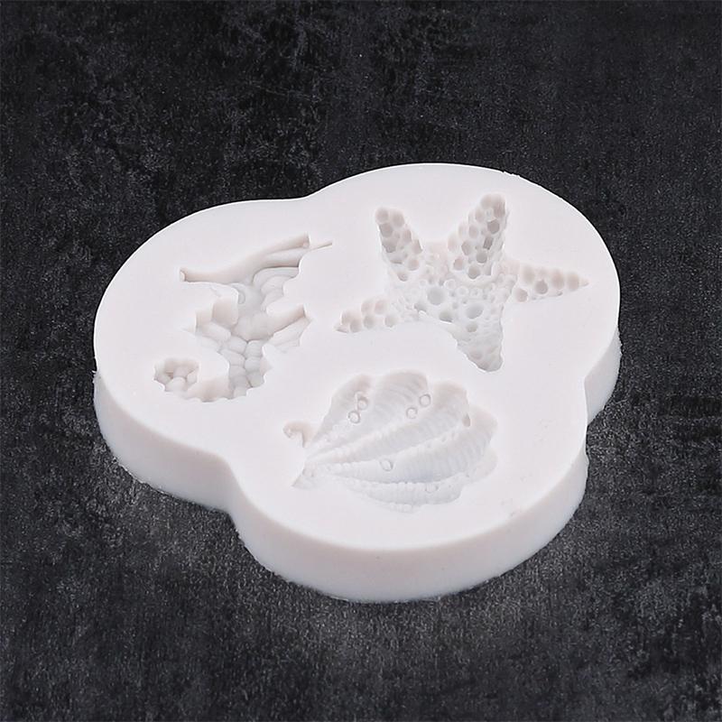 Sea Animal Mold Diy Seahorse Sea Star Shell Silicone Mold Cake Decoration