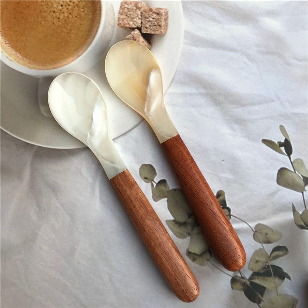 Kitchen Tool Creative Scoop Coffee Caviar Tableware Shell Spoon Ice Cream Dessert Spoon Fork Teaspoon