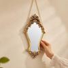 Specchio da Parete Decorativo Ornamento Arte Stile Vintage Resina Creativa Decorazione Versatile Ornato