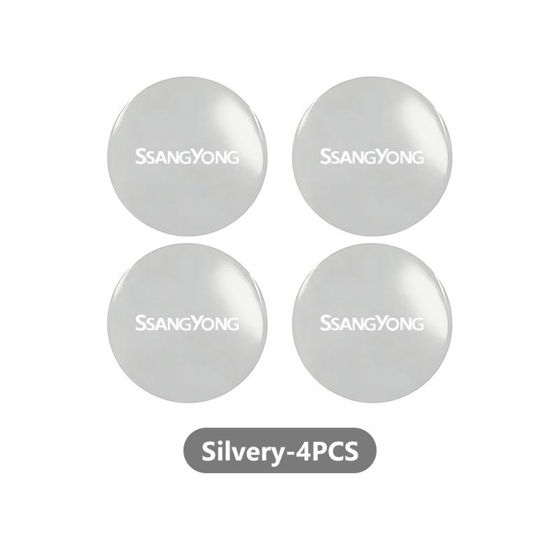 4pcs Car Emblem Wheel Center Hub Caps Badge Wheel Decal Sticker For SsangYong Actyon Tivoli Rodius M200 Chairman Sport Korando