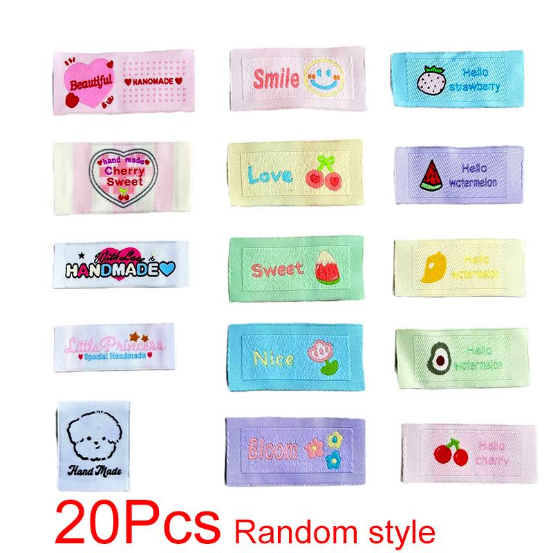 

20 шт./упак. Нашивка для багажа, Одежда, Аксессуары для волос, Цветная маленькая тканевая наклейка, Сделай сам, Тканевая этикетка, Детский двоеточие, Ручная работа 20pcs