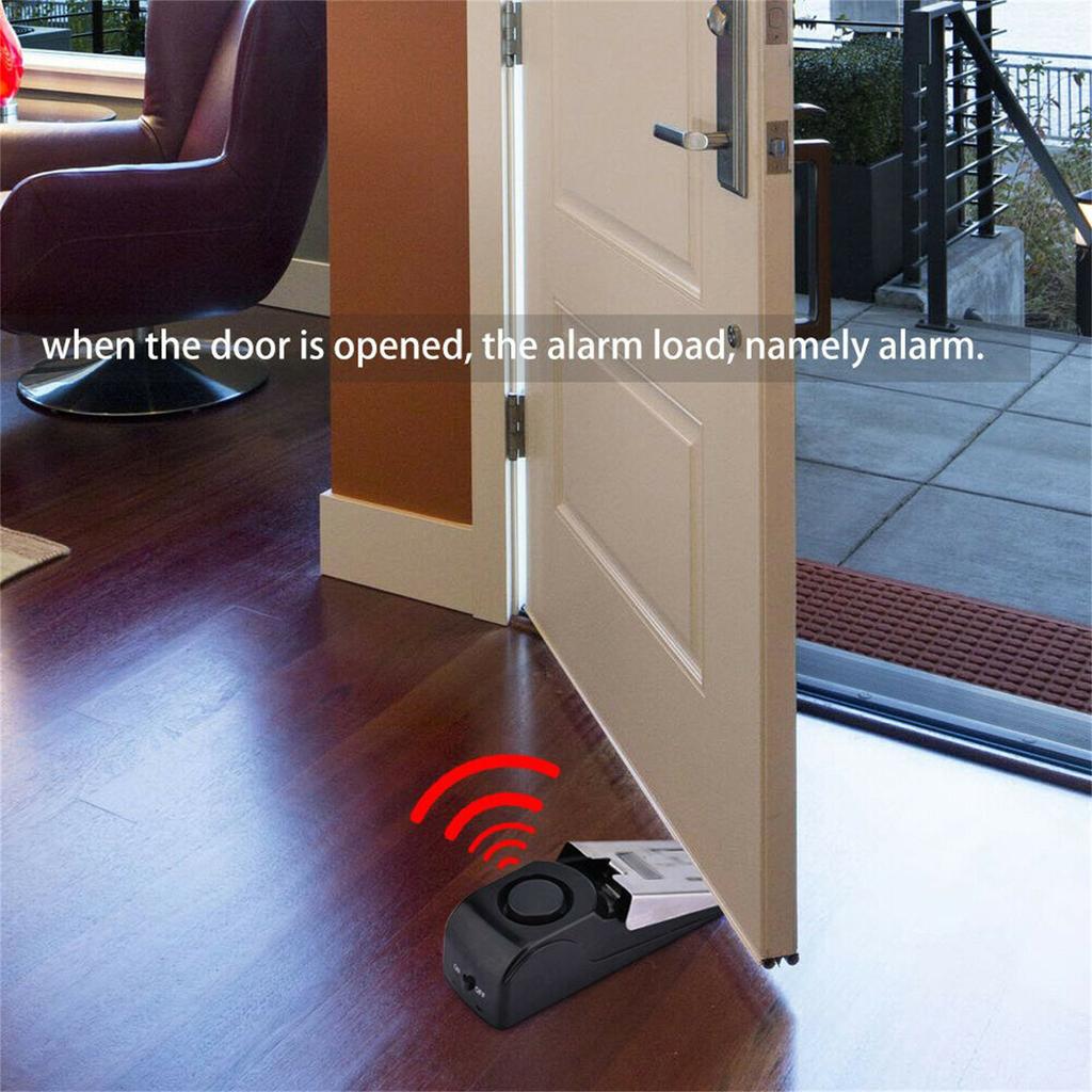 9v Door Alarm Portable Wireless Non slip Safety Wedge Alert Door Stopper Home Travel Security System