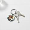 Alloy Keychain With Dome Glass Horse Charm For Keys Purses Decorative Key Chain Accessories for Women Girls