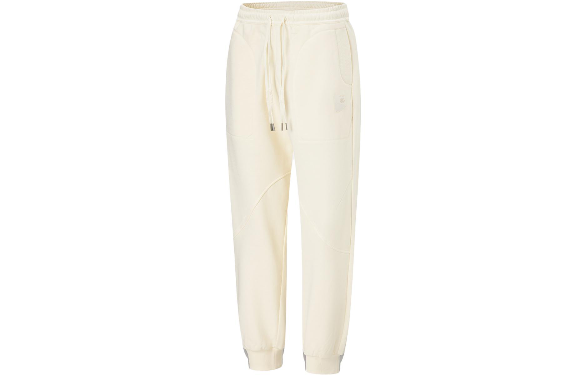 Li Ning Li Ning X Jackie Chan Knitted Sweatpants Men s Papyrus White AKLT661-2 3XL