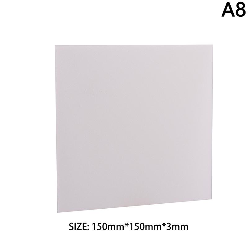 1Pc PS Hard Plastic Diffuser Sheet Thickness Plastic Led Light Milky Translucent Blanks Plate 1mm 1.5mm 2mm 3mm DIY Crafts