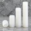 10-100pcs White/Black Nylon Tip Set Screws M3 M4 M5 M6 M8 M10M12 Non-Marring Nylon Slotted Head Screw for Electronics Adjustment