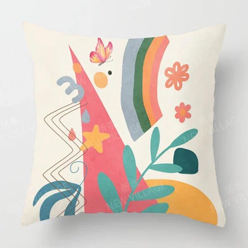 Nordic Fall Home Decor Autumn  Throw Pillow Cover Sofa Cushion Cover Velvet Modern    Morandi