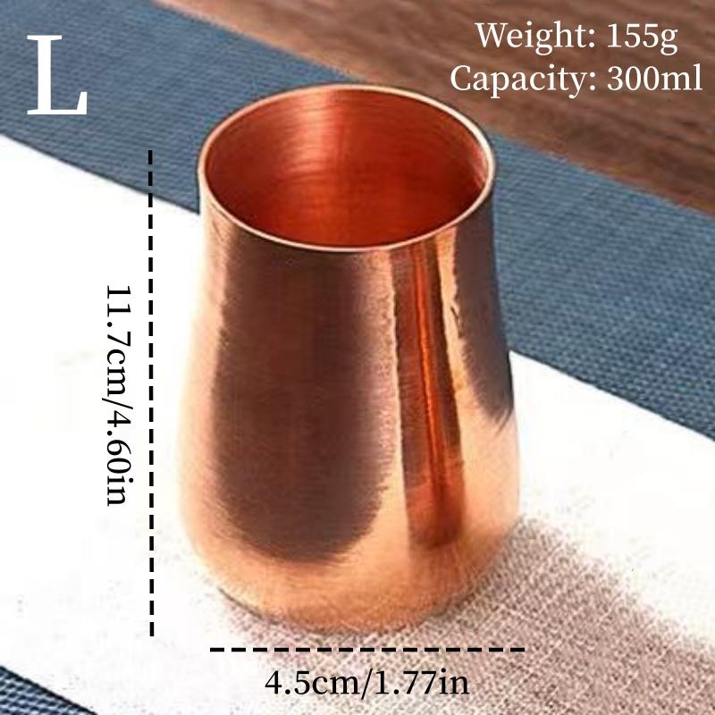 Vintage Pure Copper Coffee Mug,Thickened Outdoor 300 Ml Juice Breakfast Cup, Handcrafted Home Use Drinking Tea Cup Tableware