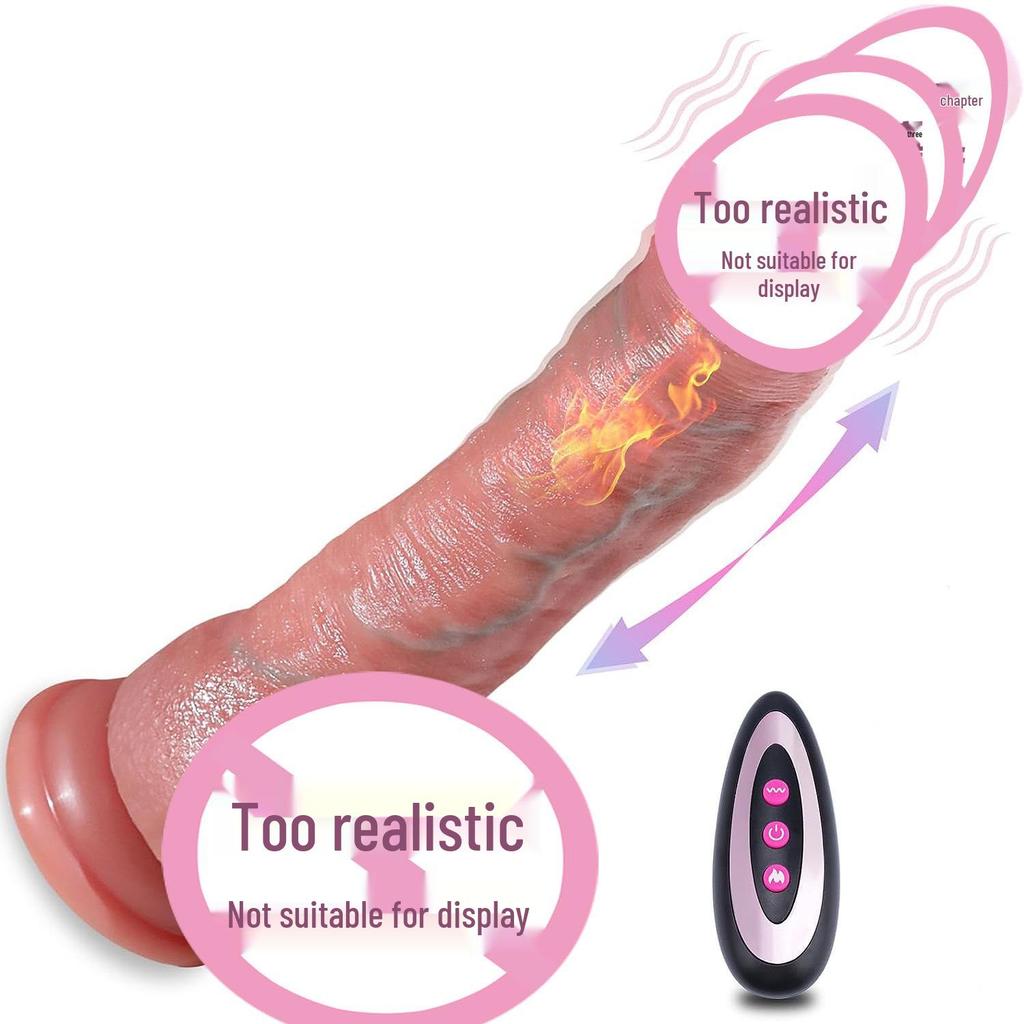 Silicone Giant Dildo Vibrator - Soft Flesh Adult Toy for Women