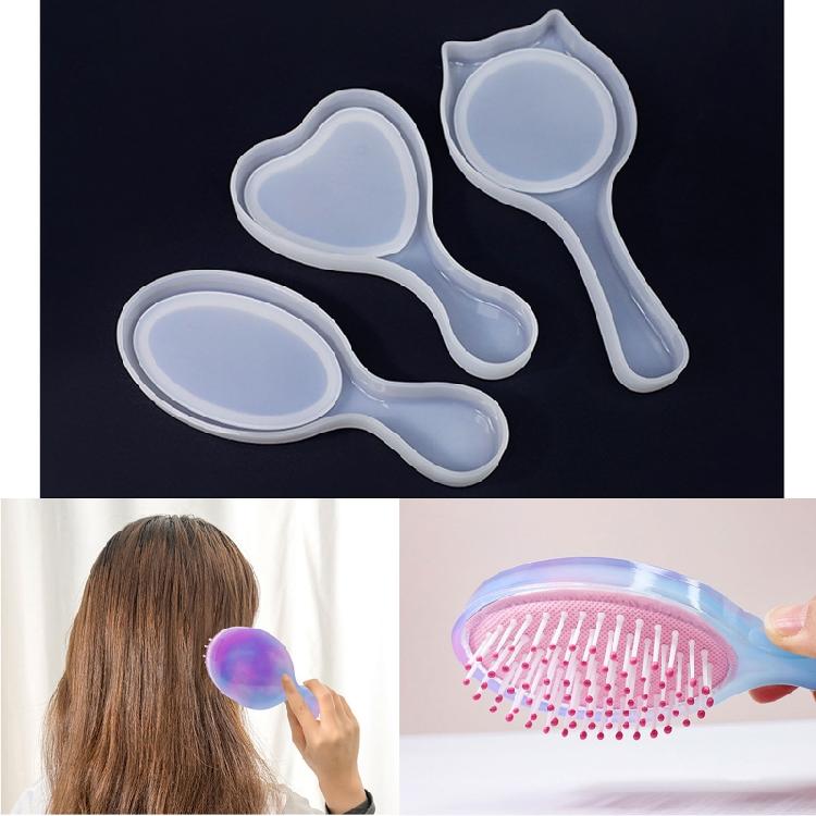 Comb Mold Epoxy Resin Casting Silicone Mold for DIY Detangler Hair Brush Comb
