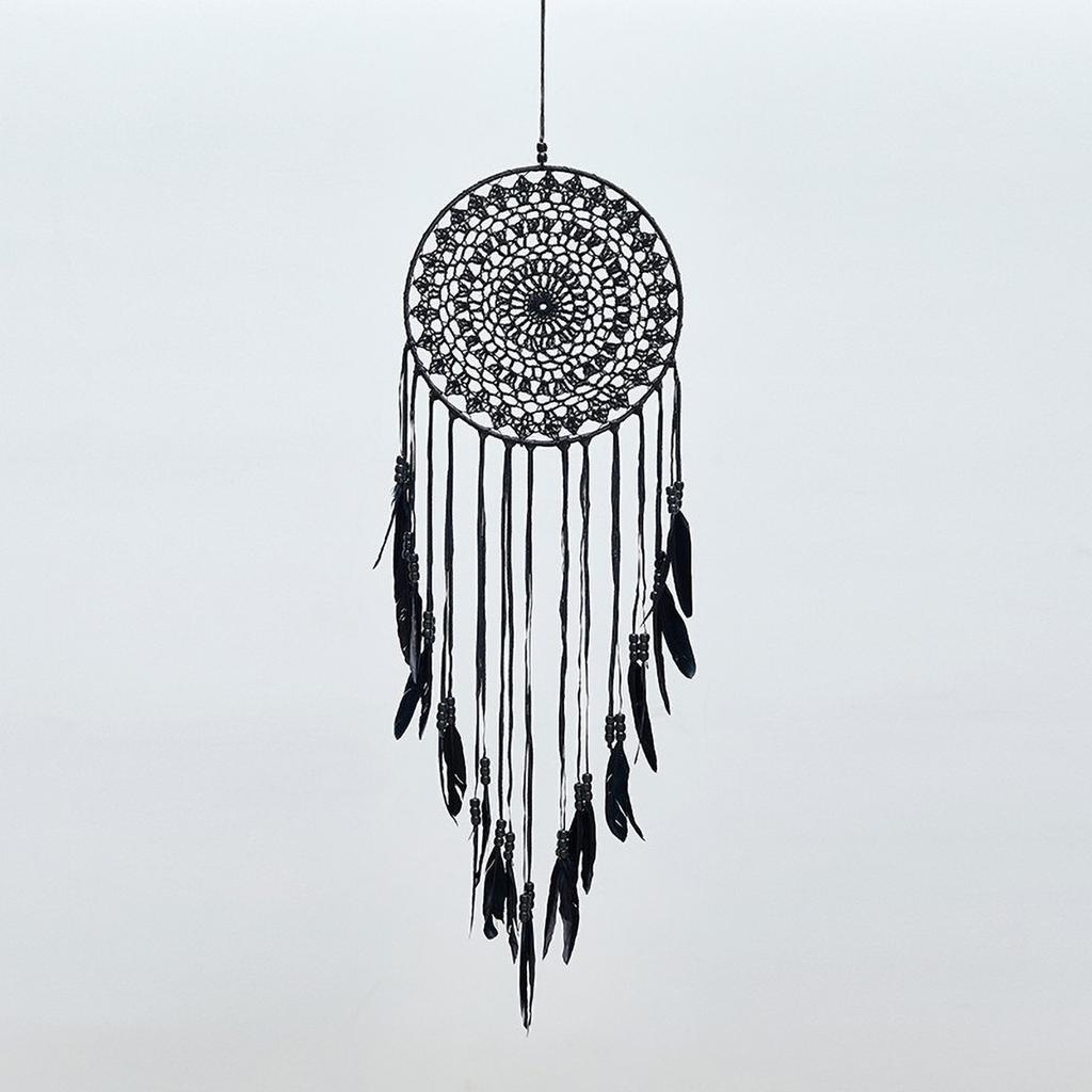 Bohemian Feather Wall Decor - Handcrafted Macrame Hanging for Home, Nursery or Office