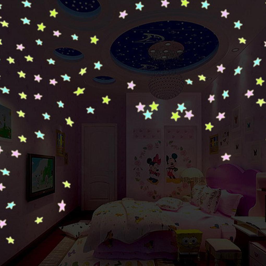 200x Stick And Stay Glow In Dark Star Stickers For Wonderful Starry Sky Glow In Dark Stickers