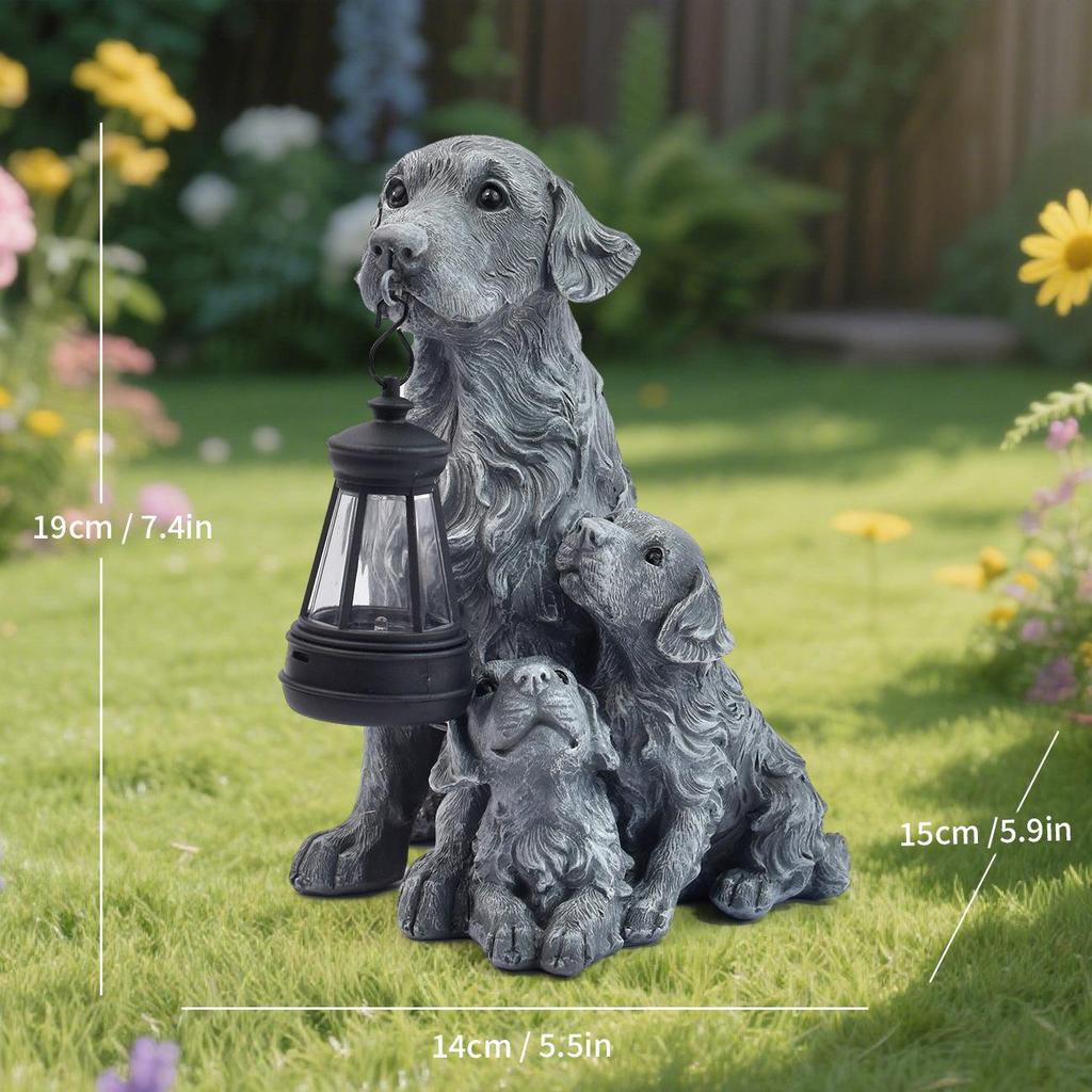 Solar Elf Garden Light: Outdoor Resin Ornament for Villas