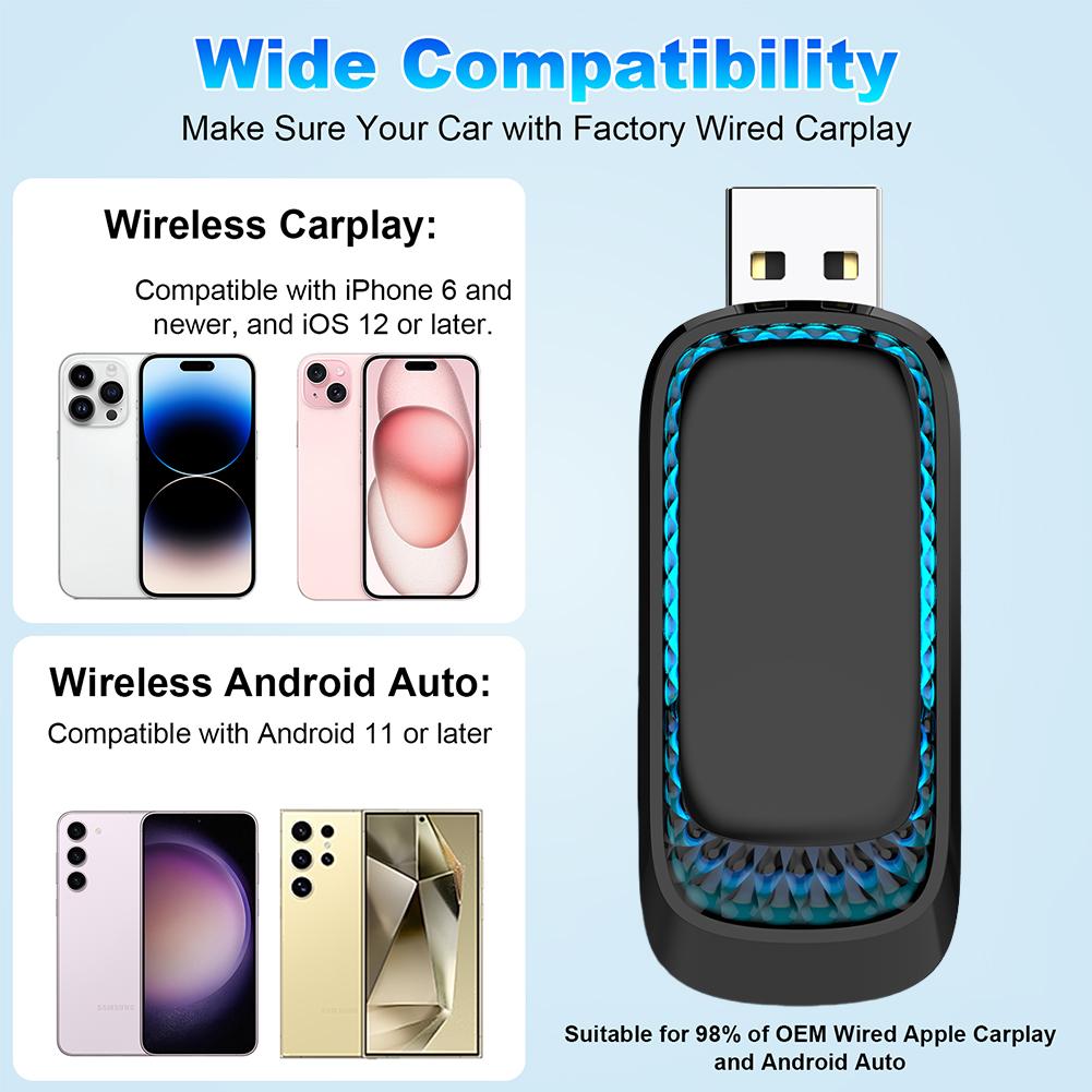 Wireless CarPlay & Android Auto Adapter Wireless Carplay Adapter Smart Box