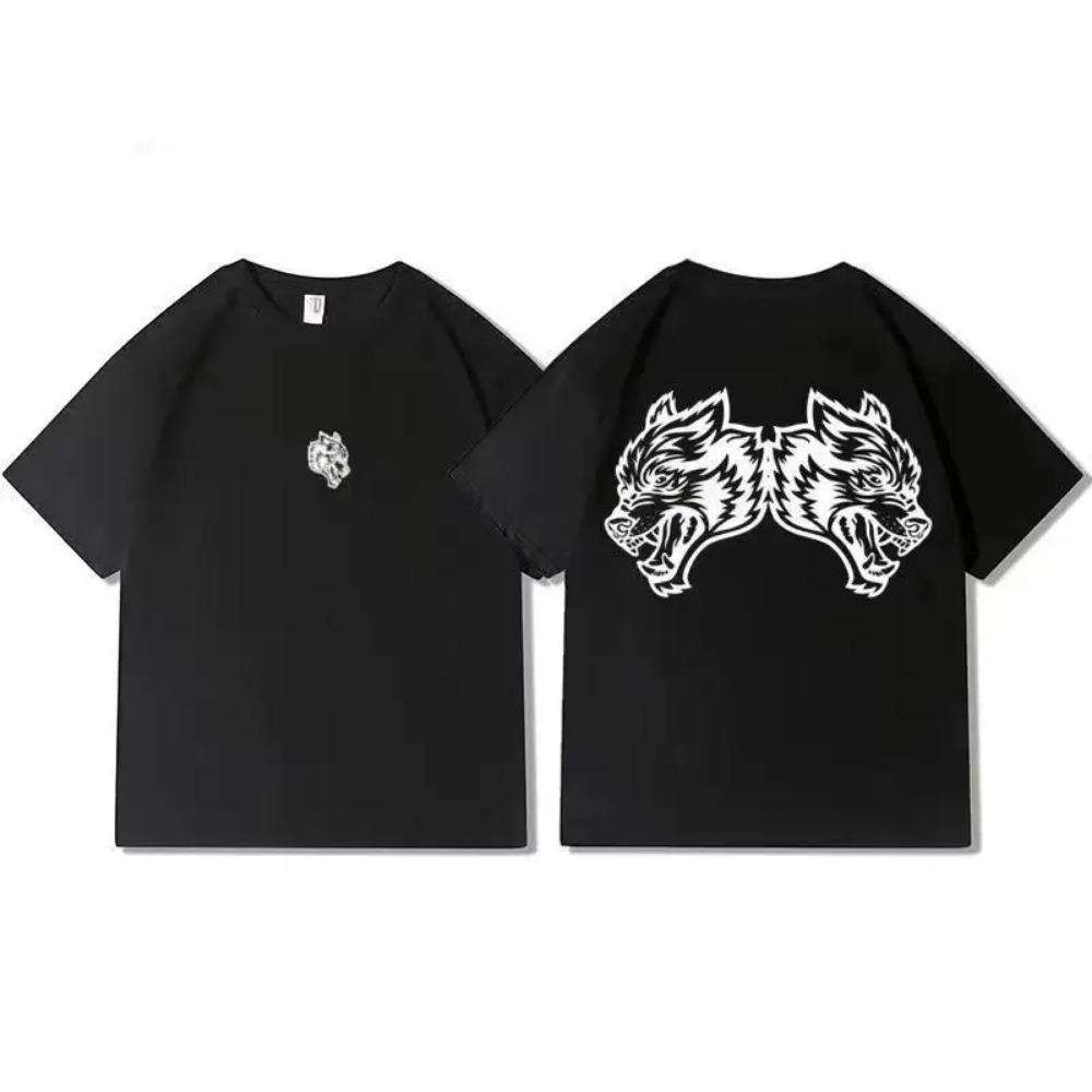 2025 Darc Sport Wolves T-Shirts Oversized Bodybuilding Gym Men Clothing Fugees Graphic Short Sleeve Top Tees Darcsport T Shirts