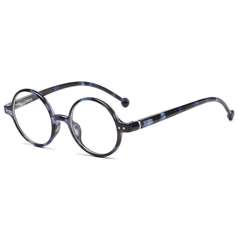 Leopard Vintage Round Reading Glasses With Diopters Anti Blue Light Presbyopic Magnifier 0 To +3.5