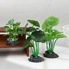 Artificial Aquarium Plants Realistic Floating Leaves Sturdy Stem, Reptile Terrariums Water Tank Decoration