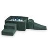 Foam Playground with Pool 90x90x40 Corduroy Green 400 Balls: Pearl, Silver, Metallic Turquoise, Metallic Blue