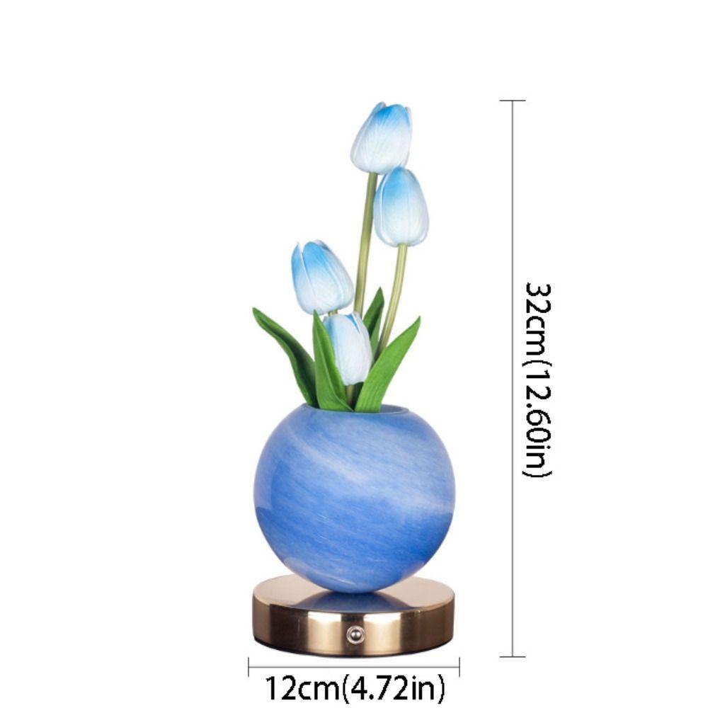 USB Rechargeable USB Rechargeable Desk Lamp Artificial Flower Desk Lamp Home Room Decor