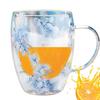 Kaffeetasse, verbrühungssichere Teetasse mit ergonomischem Griff, Kaffeetasse, getrocknete Blumen, doppelschichtige Wärmedämmung, Glasmilchflaschen