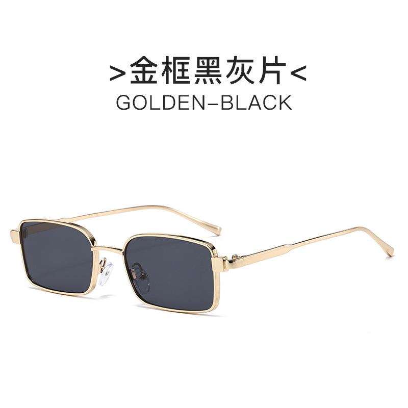 

Маленькие квадратные солнцезащитные очки Мужские Женские Винтажная металлическая оправа Солнцезащитные очки Ретро Черные стекла Люксовый бренд Дизайнерские Oculos De Sol UV400