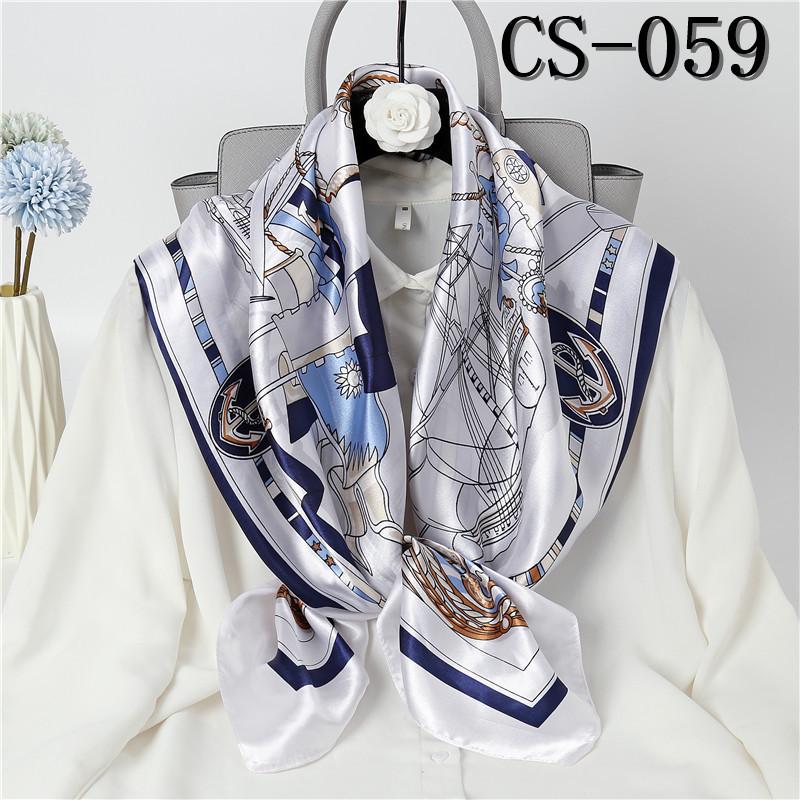 Women's Versatile Silk-Like Satin Scarf, Large Square Shawl for Spring & Autumn