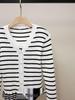Autumn V-Neck Color Block Knitted Cardigan - French Style for Women
