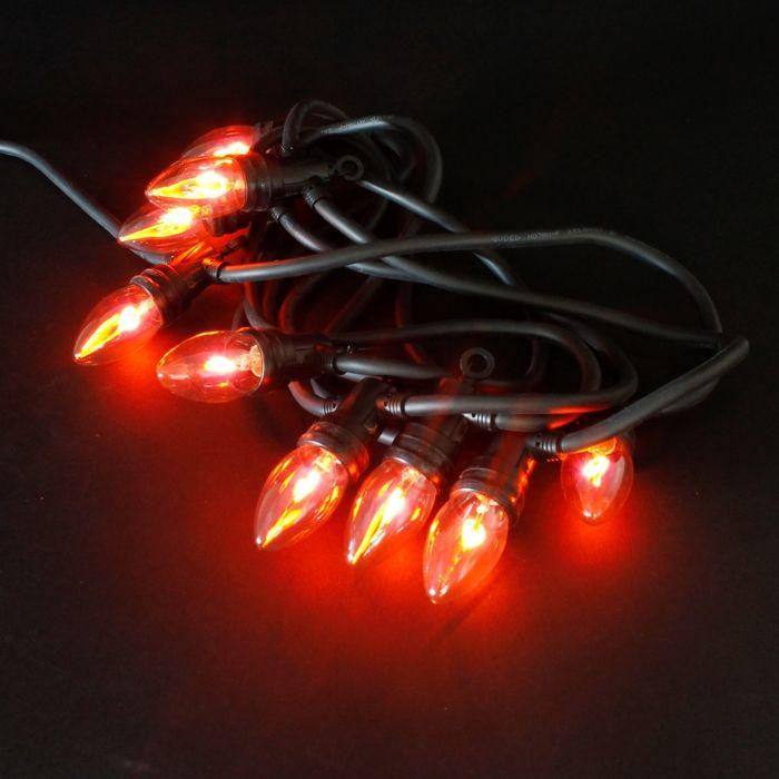Guirlande lumineuse - EMINZA - Flammes - 10 ampoules - Blanc chaud - IP44
