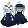 Lolita Sailor Dress Lolita Outfit Lolita Costume Skirt Ribbon Sailor Collar Bowknot Cosplay Photo Prop Anime SAILOR COSTUME Halloween School Festival
