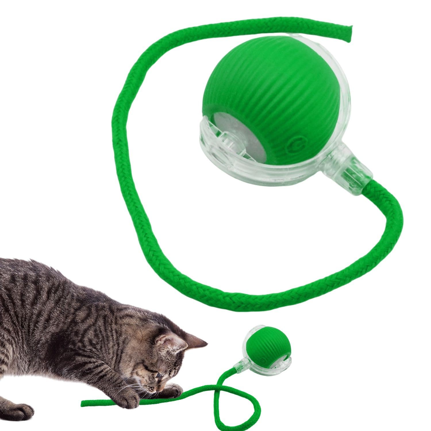 

Improved Automatic Cat Toy, Cat Ball with 3 Modes, Illuminated, 360° Automatic Rotation, 3D Tracking, Fully Automatic Intelligent Cat Ball, Electric