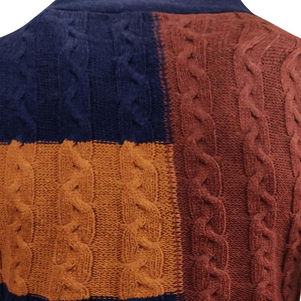 Módní klopa Ležérní Cardigan kabát Dlouhý rukáv Úzký pletený svetr