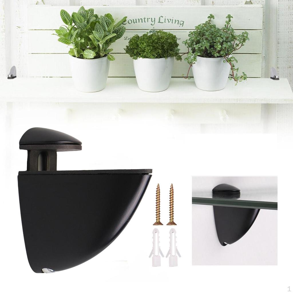 Glass Shelf Bracket Holder Support Easy To Install Clamp Wall Mounted for Office