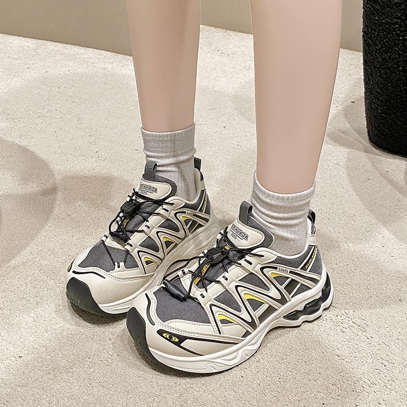 Thick-soled breathable dad shoes women's new retro versatile non-slip and wear-resistant hiking and mountaineering casual sports shoes