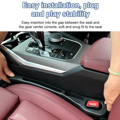 1/2 Stück Autositz Lückenfüller Organizer PU Wasserdicht Universal Auto Lückenfüller Sitzlücken Aufbewahrungsorganizer Autoinnenraum Zubehör