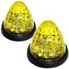 Customize Truck LED Side Marker 16 Color Set of 6 Lamps, LEDs, 24V, Lens, (Yellow)