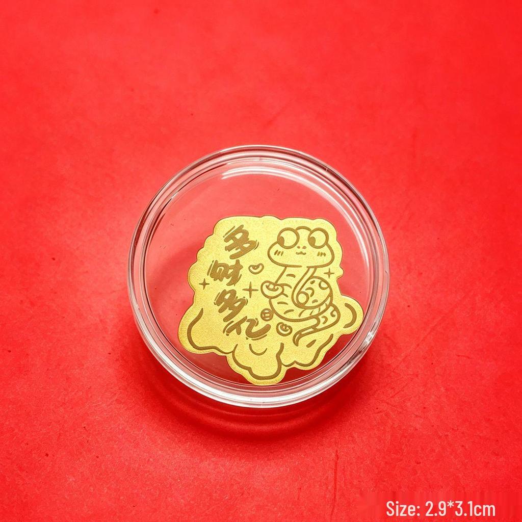 Pure Gold Horse Zodiac Phone Sticker - Cultural Creative Souvenir