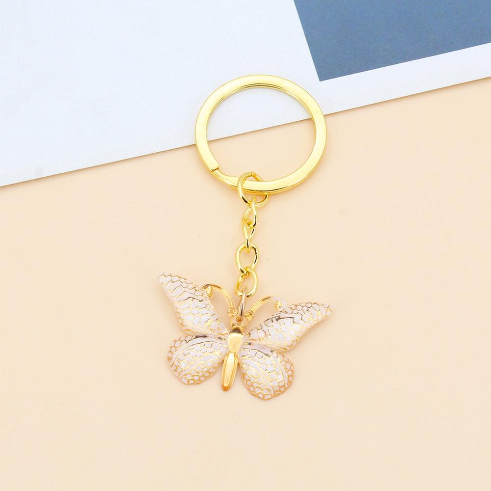 Colorful Butterfly Pendant Keychain and Earphone Bag Ornament for Girls