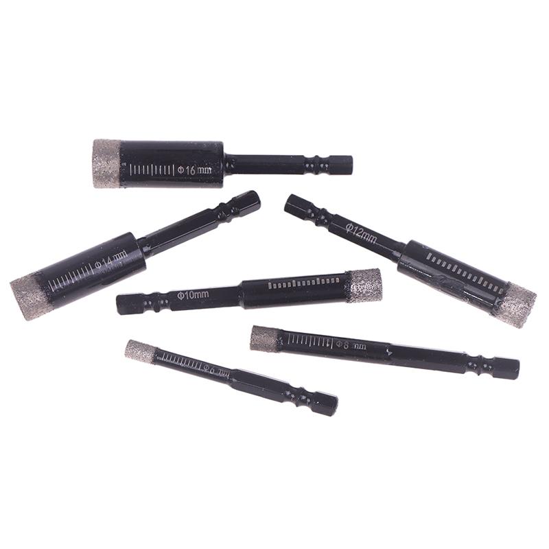 6-16Mm Hexagonal Shank Brazed Dry Ceramic Tile Drill Bit Granite Vitrified Tile Hole Opener Diamond Drill Bit Hole Saw