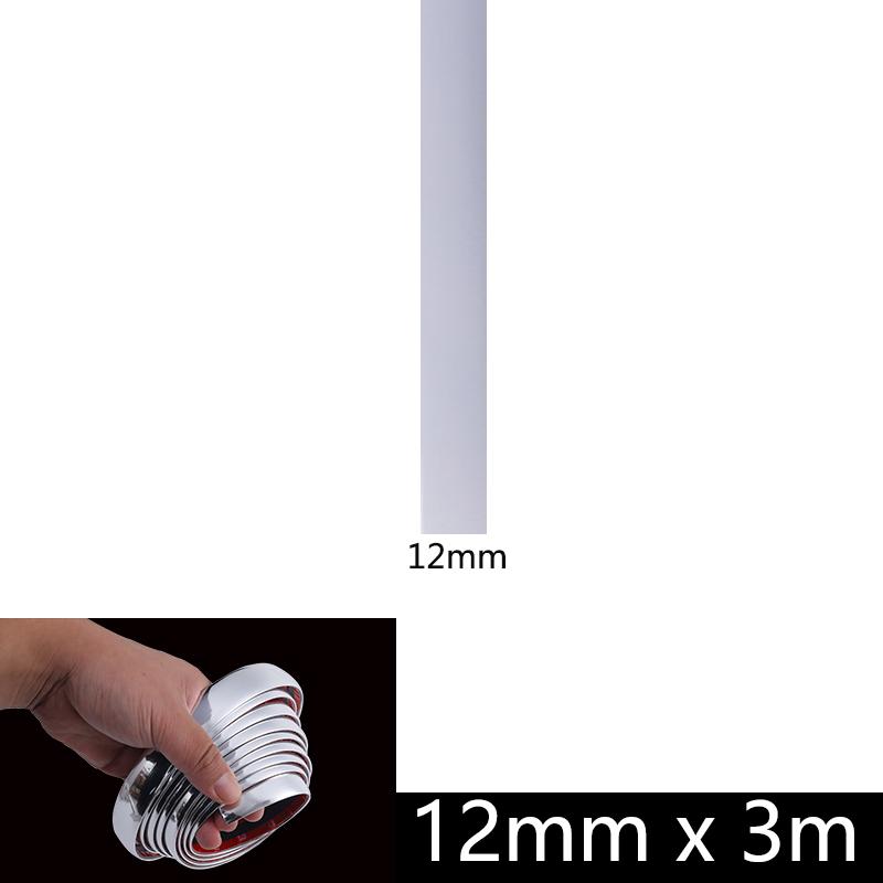 3M/5M Chrome Moulding Trim Car Door Protector Stickers Strip Bumper Grill Car Anti-Collision Tape Door Edge Guard Plate