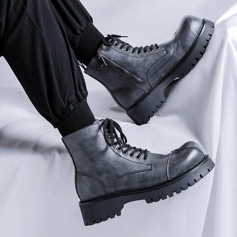 Fashion Casual thick soled men's boots Classic and trendy fashion design style Daily Business Office Outdoor shoes for autumn and winter