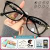 CLLOIO Retro Anti Blue Light Reading Progressive Prescription Glasses Women Simple Myopia Student Computer Protection Eyeglasses