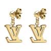 Louis Vuitton Lv Buchstabenohrringe Damenohrringe Gold M04112