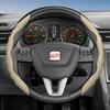 Suitable for Seat Steering Wheel Cover, Wave-Shaped Sporty Design, Breathable Leather, Segmented Anti-Slip Sweat-Absorbing Protective