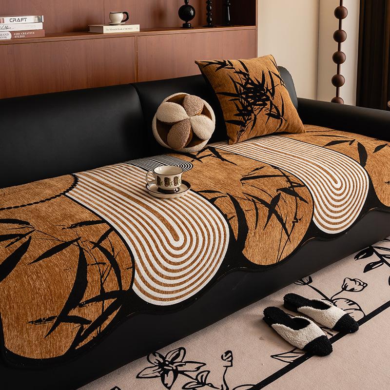 

Special-Shaped Medieval Sofa Cushion Retro High-End Chenille Four-Season Universal Non-Slip Straight-Row Sofa Cloth Towel Hair 70*70cm