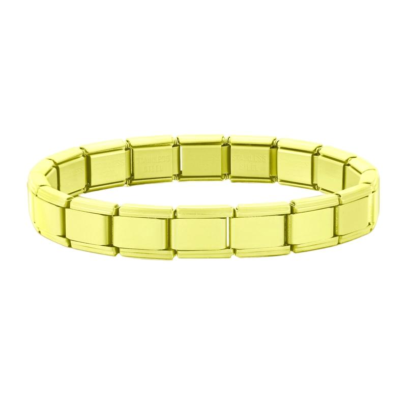 Braccialetti Charm Italiani Fai da Te Catena di Base Bracciale in Acciaio Inossidabile Moduli Assemblati Versatili Regalo Ideale 9mm Universale Dropshipping