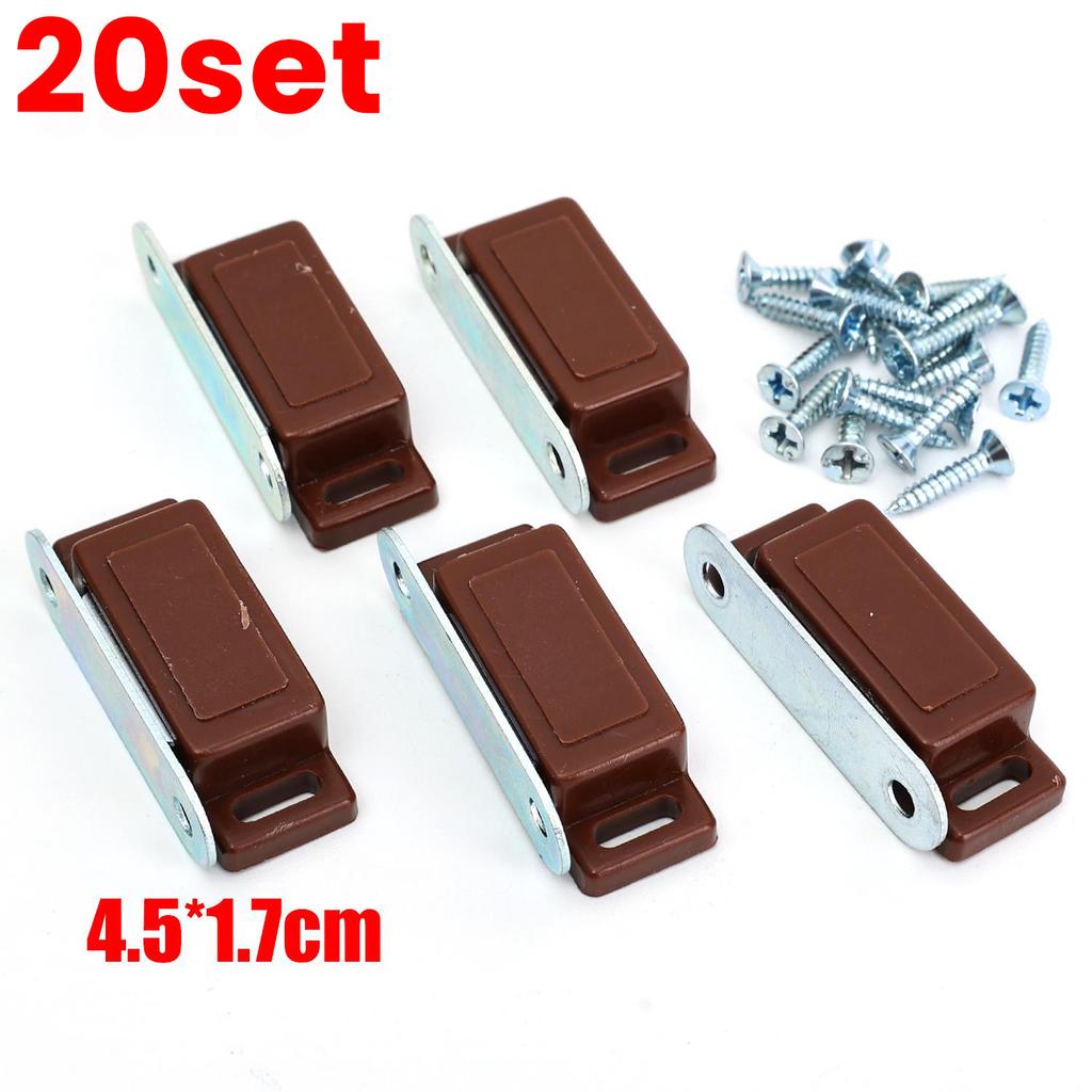 Kitchen Magnetic Cabinet Door Catch with Mounting Screw Furniture Cupboard Drawer Closures Latches Magnet Snap Door Lock Catches