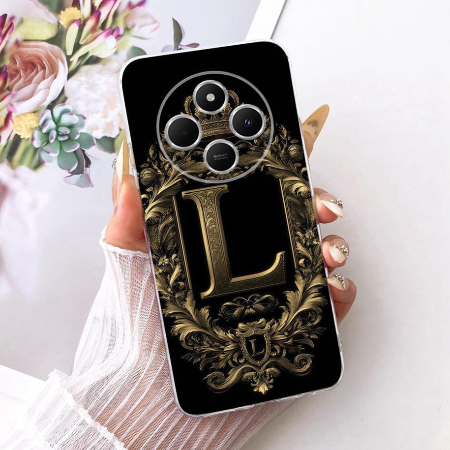For Xiaomi Redmi 14C Case Luxury Letter Soft Slim Silicone Couple Phone Cover For Xiaomi Poco C75 Redmi A4 A3 Pro Redmi14C Funda