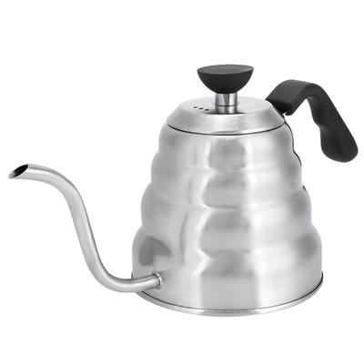Nerezová domácí konvice s husím krkem na kávu, konvička na kávu pour over, čajová konvice 1200 ml