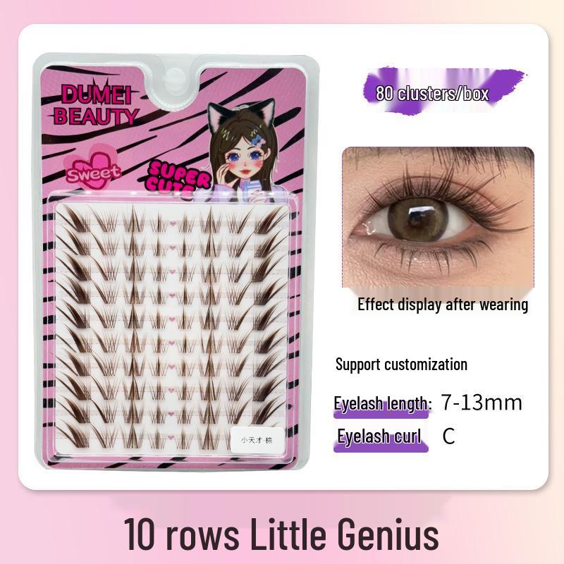 10-Row Autumn Leaf & Sunflower Faux Eyelashes - Flat, Glue-Free
